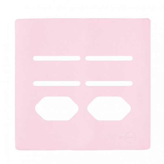 Placa p/ 4 Interruptores + 2 Tomadas 4x4 - Novara Pétala